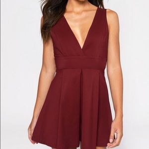 Wine dress, strap/open back